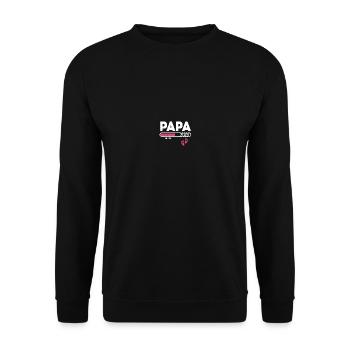 Dad 2023 Future Father-to-Be Gift - Unisex Sweatshirt - black - Front - Alina (178cm) & Michal (187cm)