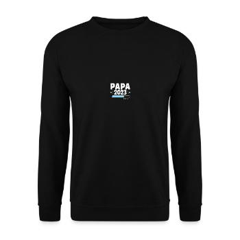 Dad 2023 Future Father-to-Be Gift - Unisex Sweatshirt - black - Front - Alina (178cm) & Michal (187cm)
