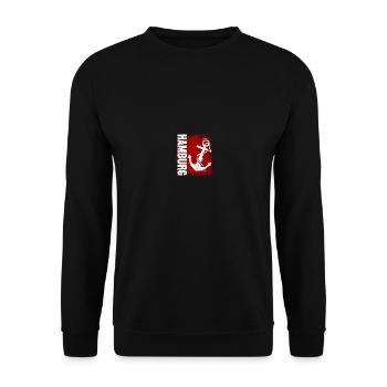 Armoiries de Hambourg Drapeau d’ancre Cadeau - Sweat-shirt Unisexe - noir - Devant - Alina (178cm) & Michal (187cm)