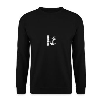Armoiries de Hambourg Drapeau d’ancre Cadeau - Sweat-shirt Unisexe - noir - Devant - Alina (178cm) & Michal (187cm)