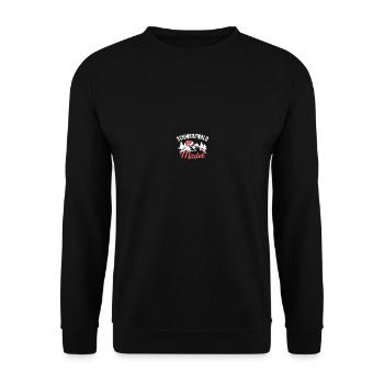 Schwarzwaldmädel Schwarzwald Bollenhut Freiburg - Unisex Pullover - Schwarz - Vorne - Alina (178cm) & Michal (187cm)