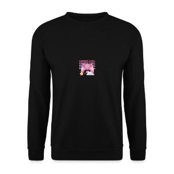 Gamer Gift Gamers Gamer Gamepad - Unisex Sweatshirt - black - Front - Alina (178cm) & Michal (187cm)