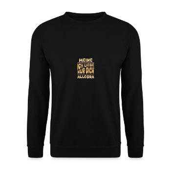 Gift for Allegra - Unisex Sweatshirt - black - Front - Alina (178cm) & Michal (187cm)