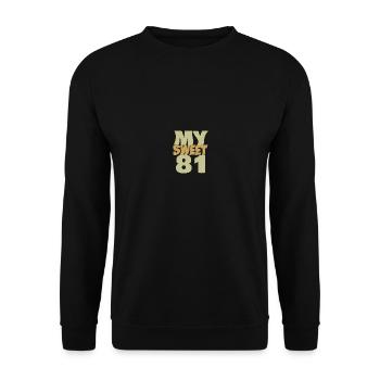 Sweet 81 - Unisex Sweatshirt - black - Front - Alina (178cm) & Michal (187cm)