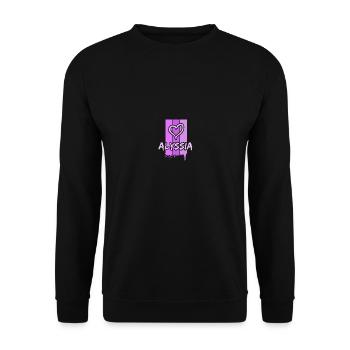 Geschenk für Alyssia - Unisex Pullover - Schwarz - Vorne - Alina (178cm) & Michal (187cm)