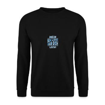 Leevi en tant qu’homme - Sweat-shirt Unisexe - noir - Devant - Alina (178cm) & Michal (187cm)