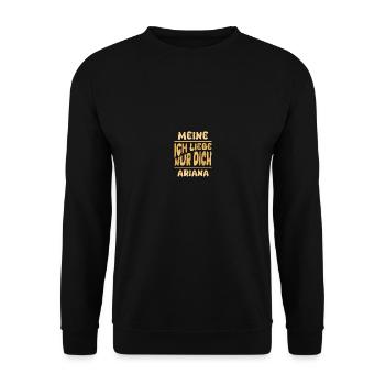 Geschenk für Ariana - Unisex Pullover - Schwarz - Vorne - Alina (178cm) & Michal (187cm)