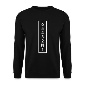 Gang 1 zu 6 - Unisex Pullover - Schwarz - Vorne - Alina (178cm) & Michal (187cm)