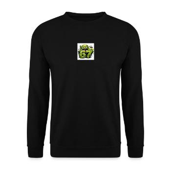 Monstre de Slime Vert 67 - Sweat-shirt Unisexe - noir - Devant - Alina (178cm) & Michal (187cm)