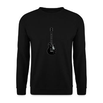 Gitarre Les Paul - Unisex Pullover - Schwarz - Vorne - Alina (178cm) & Michal (187cm)