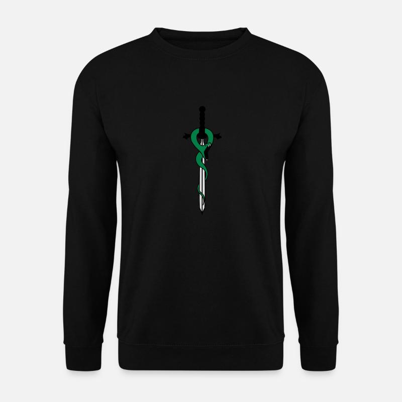 snake_with_sword - Unisex Pullover - Schwarz
