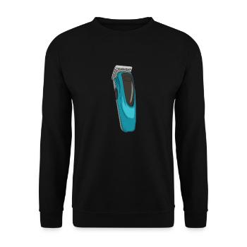 Haarschneider für Friseur Job zum Haarschnitt - Unisex Pullover - Schwarz - Vorne - Alina (178cm) & Michal (187cm)
