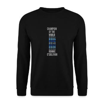 Ronnie O'sullivan World Titles - Unisex Sweatshirt - black - Front - Alina (178cm) & Michal (187cm)
