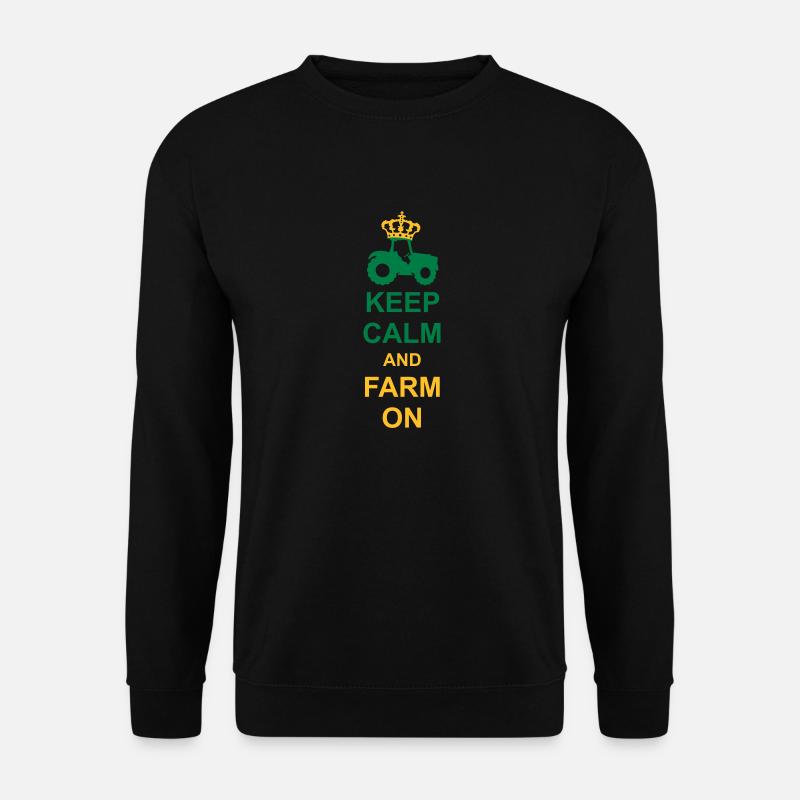 Keep Calm Farm - Unisex Pullover - Schwarz