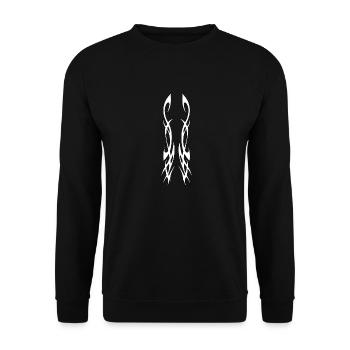tribal 10 blanc - Sweat-shirt Unisexe - noir - Devant - Alina (178cm) & Michal (187cm)