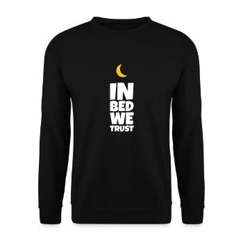Nous faisons confiance à notre lit - Sweat-shirt Unisexe - noir - Devant - Alina (178cm) & Michal (187cm)