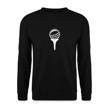 Golf ball - Unisex Sweatshirt - black - Front - Alina (178cm) & Michal (187cm)
