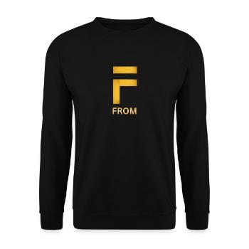 Mein Logo FROM - Unisex Pullover - Schwarz - Vorne - Alina (178cm) & Michal (187cm)