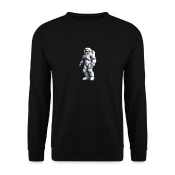 Astronaut - Profession Design Sticker - Unisex Sweatshirt - black - Front - Alina (178cm) & Michal (187cm)