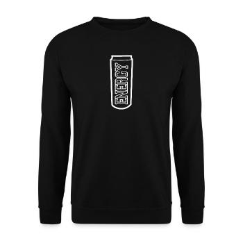 Energy Drink Dose Gaming Gift Idea Nerd - Unisex Sweatshirt - black - Front - Alina (178cm) & Michal (187cm)