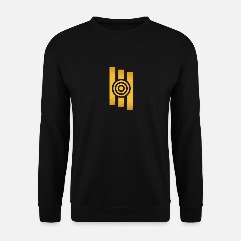 Abstraktes Symbol in Gold - Unisex Pullover - Schwarz