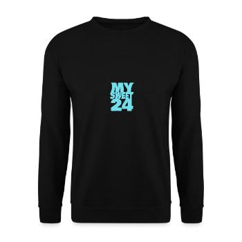 Sweet 24 - Unisex Pullover - Schwarz - Vorne - Alina (178cm) & Michal (187cm)