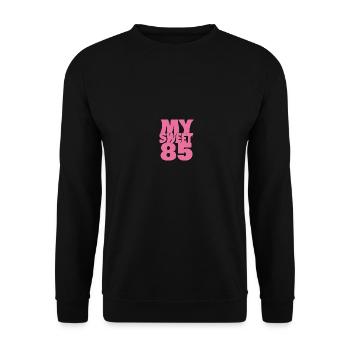 Sweet 85 - Unisex Sweatshirt - black - Front - Alina (178cm) & Michal (187cm)