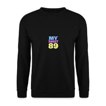 Sweet 89 - Unisex Sweatshirt - black - Front - Alina (178cm) & Michal (187cm)