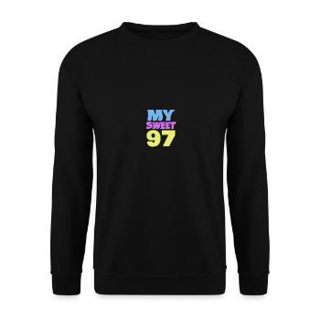 97 - Unisex Sweatshirt - black - Front - Alina (178cm) & Michal (187cm)
