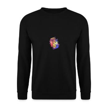 Geschenk für Benny - Unisex Pullover - Schwarz - Vorne - Alina (178cm) & Michal (187cm)