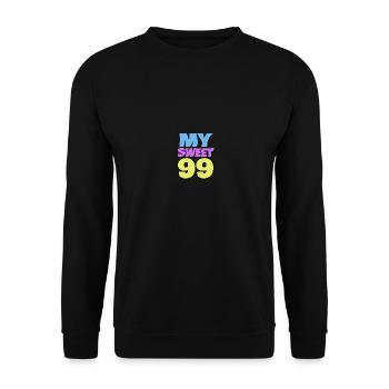 Age 99 - Unisex Sweatshirt - black - Front - Alina (178cm) & Michal (187cm)