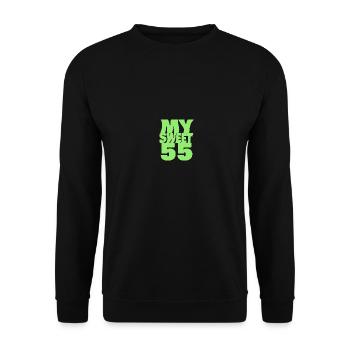 Sweet 55 - Unisex Sweatshirt - black - Front - Alina (178cm) & Michal (187cm)