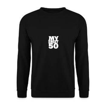 Sweet 50 - Unisex Pullover - Schwarz - Vorne - Alina (178cm) & Michal (187cm)