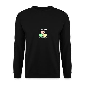 Asiatique Japonais Mochi Love I Cadeau - Sweat-shirt Unisexe - noir - Devant - Alina (178cm) & Michal (187cm)