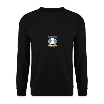 Guatemala Guatemalan Flagge DNA I Geschenk - Unisex Pullover - Schwarz - Vorne - Alina (178cm) & Michal (187cm)