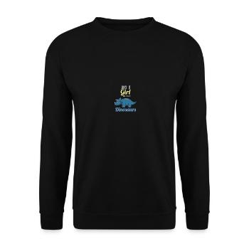 Dinosaur T-Rex Tyrannosaurus Rex I Gift - Unisex Sweatshirt - black - Front - Alina (178cm) & Michal (187cm)