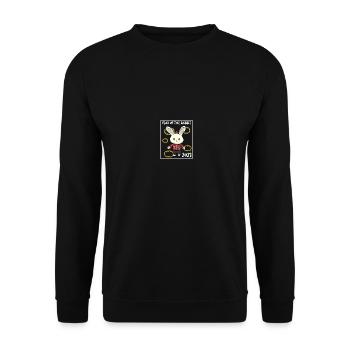 Chinesisches Neujahr Hase Asien 2023 I Geschenk - Unisex Pullover - Schwarz - Vorne - Alina (178cm) & Michal (187cm)