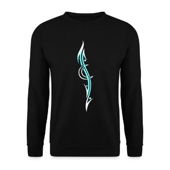Moon Tribal Tattoo - Unisex Sweatshirt - black - Front - Alina (178cm) & Michal (187cm)