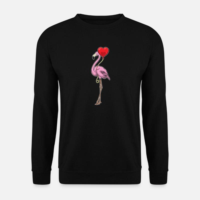 Flamingo Luftballon - Unisex Pullover - Schwarz