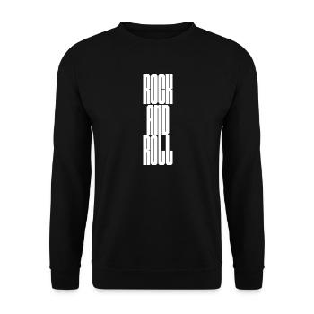 Rock'n'Roll Bold Typografie - Unisex Pullover - Schwarz - Vorne - Alina (178cm) & Michal (187cm)