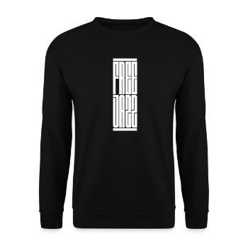 free jazz typography design. Ideal gift for modern - Unisex Sweatshirt - black - Front - Alina (178cm) & Michal (187cm)
