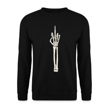 Fuck Halloween - Unisex Pullover - Schwarz - Vorne - Alina (178cm) & Michal (187cm)