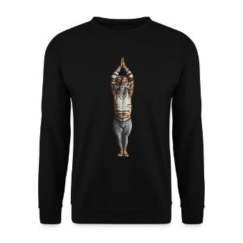 Tiger - Unisex Pullover - Schwarz - Vorne - Alina (178cm) & Michal (187cm)