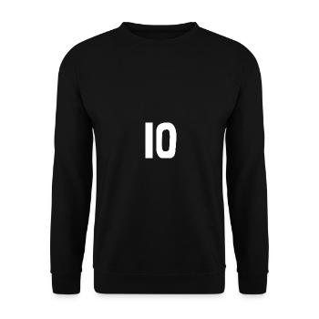 10. 10 YEARS. 10th ANNIVERSARY. 10 YEAR ANNIVERSARY. - Unisex Sweatshirt - black - Front - Alina (178cm) & Michal (187cm)