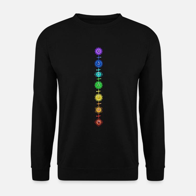 Chakra spirituelle lustige Geschenkidee Yoga - Unisex Pullover - Schwarz