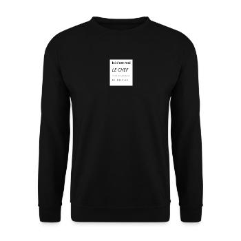 Ici c est moi le chef de cuisine - Sweat-shirt Unisexe - noir - Devant - Alina (178cm) & Michal (187cm)