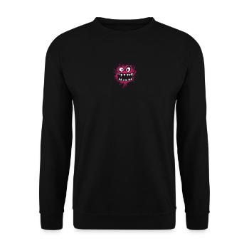 Little Monsters: Splashing cheerful Monstermond - Unisex Sweatshirt - black - Front - Alina (178cm) & Michal (187cm)
