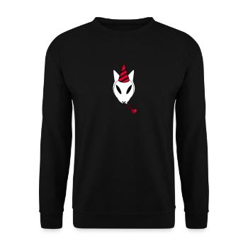 Partykuroeil - Unisex Sweatshirt - black - Front - Alina (178cm) & Michal (187cm)