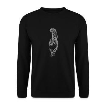 norwegische_waldkatze - Unisex Pullover - Schwarz - Vorne - Alina (178cm) & Michal (187cm)