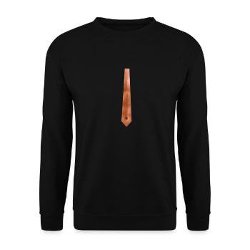 Sixpack, Mann, Muskel, Krawatte - Unisex Pullover - Schwarz - Vorne - Alina (178cm) & Michal (187cm)